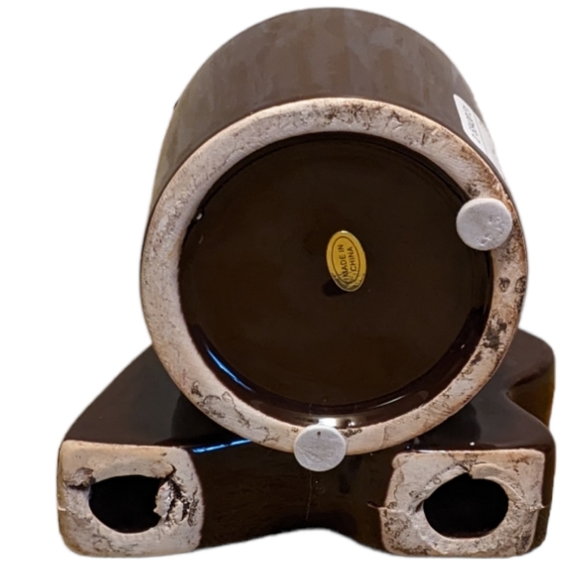 Dark Brown & White Bunny Rabbit Mini Planter or Votive Holder Set of 2 - Picture 14 of 15